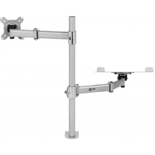Кронштейн для монитора/ноутбука Cactus CS-VM-LH07-AL серебряный 13"-27" макс.8кг настольный поворот