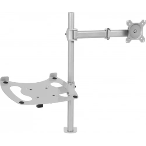 Кронштейн для монитора/ноутбука Cactus CS-VM-LH07-AL серебряный 13"-27" макс.8кг настольный поворот