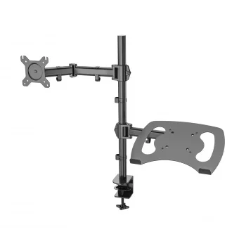 Кронштейн для монитора/ноутбука Cactus CS-VM-LH07-BK черный 13"-27" макс.8кг настольный поворот и на