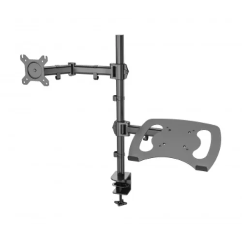 Кронштейн для монитора/ноутбука Cactus CS-VM-LH07-BK черный 13"-27" макс.8кг настольный поворот и на