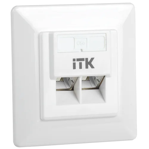 Розетка компьютерная 2-м СП RJ45 кат.5E FTP ITK CS2-1C5EF-2-1