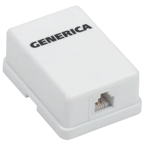 Розетка компьютерная 1-м ОП RJ12 кат.3 UTP GENERICA CS2-3C03U-12-G