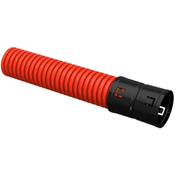 Труба гофрированная двустенная ПНД гибкая d63мм с муфтой красн. (уп.50м) IEK CTG12-063-K04-050-R