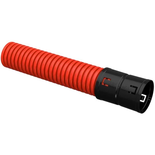 Труба гофрированная двустенная ПНД гибкая d63мм с муфтой красн. (уп.50м) IEK CTG12-063-K04-050-R