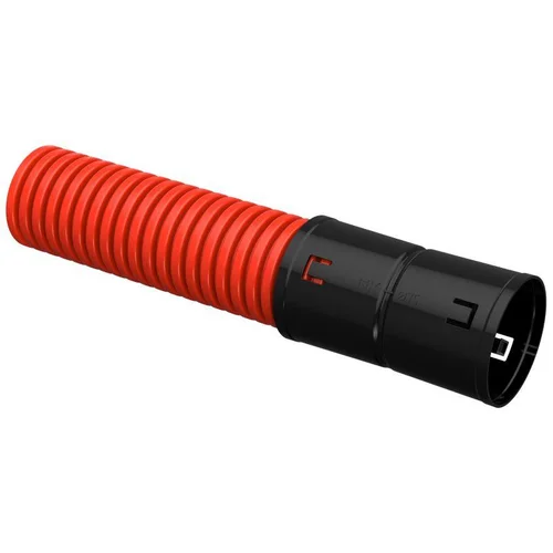 Труба гофрированная двустенная ПНД гибкая d75мм с муфтой красн. (уп.50м) IEK CTG12-075-K04-050-R