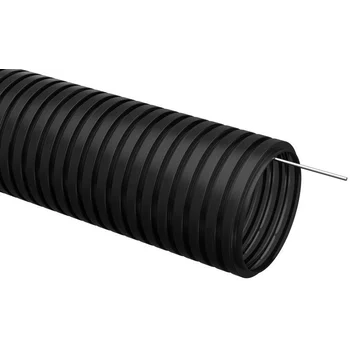 Труба гофрированная ПНД d20мм с протяжкой черн. (уп.50м) IEK CTG20-20-K02-050-1