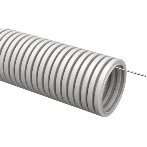 Труба гофрированная ПВХ d32мм с протяжкой сер. (уп.10м) IEK CTG20-32-K41-010I
