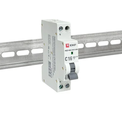 Выключатель автоматический дифференциального тока 1мод. C 16А 30мА тип AC 6кА АВДТ-63М электрон. PRO