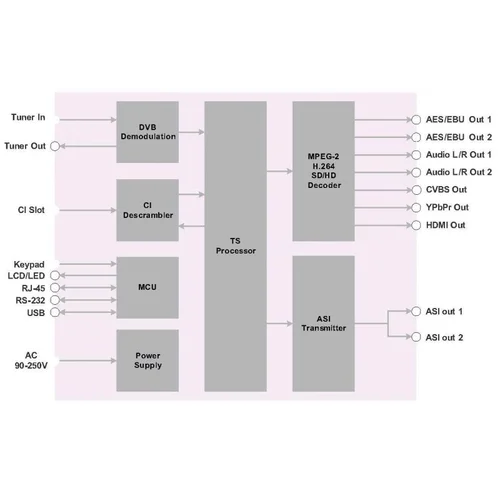 Приёмник цифровой PBI DCH-3100P-10T