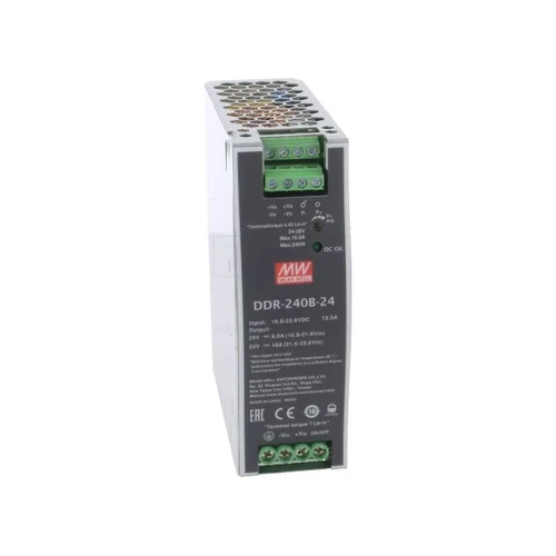 Преобразователь DC/DC; 240Вт; Uвх:16,8 - 33,6.В; Uвых:24ВDC; Iвых:10А, Mean Well