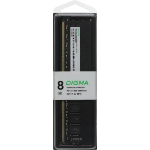 Память DDR4 8Gb 2666MHz Digma DGMAD42666008D RTL PC4-21300 CL19 DIMM 288-pin 1.2В dual rank Ret