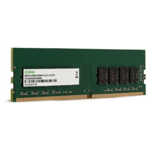 Память DDR4 8Gb 3200MHz Digma DGMAD43200008D RTL PC4-25600 CL22 DIMM 288-pin 1.2В dual rank Ret