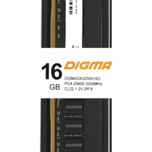 Память DDR4 16Gb 3200MHz Digma DGMAD43200016D RTL PC4-25600 CL22 DIMM 288-pin 1.2В dual rank Ret