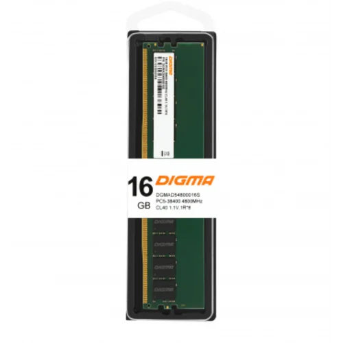 Память DDR5 16Gb 4800MHz Digma DGMAD54800016S RTL PC5-38400 CL40 DIMM 288-pin 1.1В single rank Ret