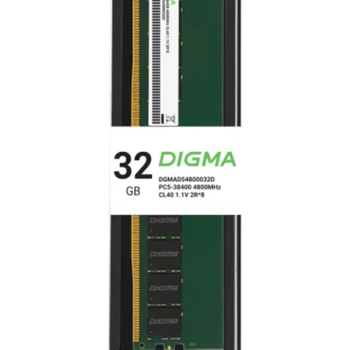 Память DDR5 32GB 4800MHz Digma DGMAD54800032D RTL PC5-38400 CL40 DIMM 288-pin 1.1В dual rank Ret