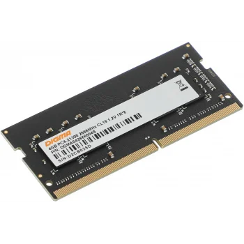 Память DDR4 4Gb 2666MHz Digma DGMAS42666004S RTL PC4-21300 CL19 SO-DIMM 260-pin 1.2В single rank Ret