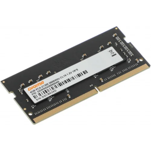 Память DDR4 4Gb 2666MHz Digma DGMAS42666004S RTL PC4-21300 CL19 SO-DIMM 260-pin 1.2В single rank Ret
