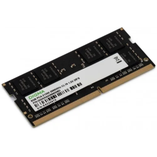Память DDR4 8Gb 2666MHz Digma DGMAS42666008D RTL PC4-21300 CL19 SO-DIMM 260-pin 1.2В dual rank Ret