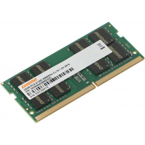 Память DDR4 32Gb 2666MHz Digma DGMAS42666032D RTL PC4-21300 CL19 SO-DIMM 260-pin 1.2В dual rank Ret
