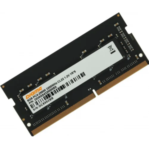 Память DDR4 8Gb 3200MHz Digma DGMAS43200008S RTL PC4-25600 CL22 SO-DIMM 260-pin 1.2В single rank Ret