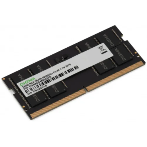 Память DDR5 32GB 4800MHz Digma DGMAS54800032D RTL PC5-38400 CL40 SO-DIMM 262-pin 1.1В dual rank Ret