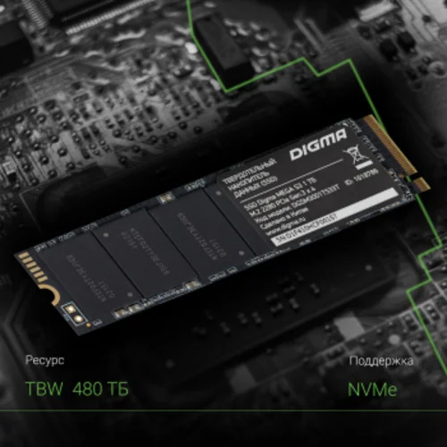 Накопитель SSD Digma PCIe 3.0 x4 1TB DGSM3001TS33T Mega S3 M.2 2280