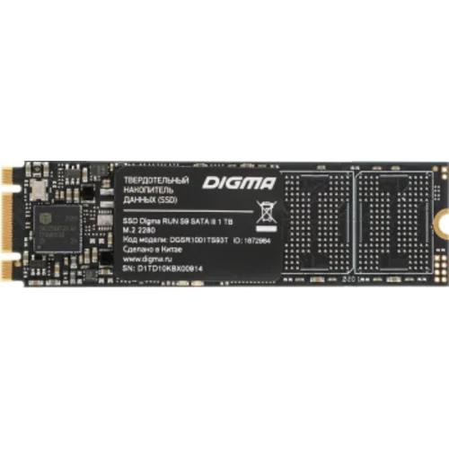 Накопитель SSD Digma SATA-III 1TB DGSR1001TS93T Run S9 M.2 2280