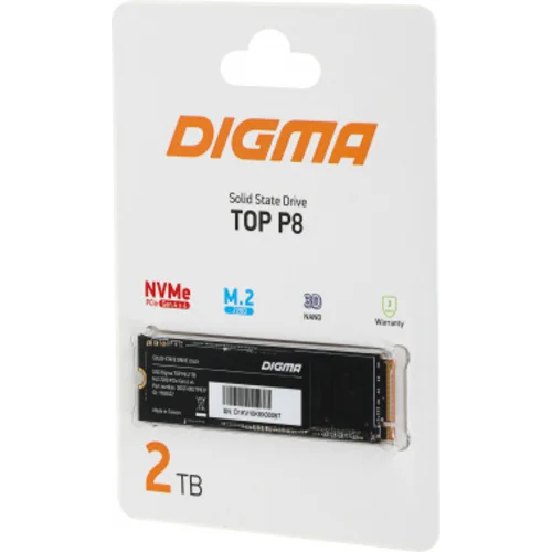 Накопитель SSD Digma PCIe 4.0 x4 2TB DGST4002TP83T Top P8 M.2 2280