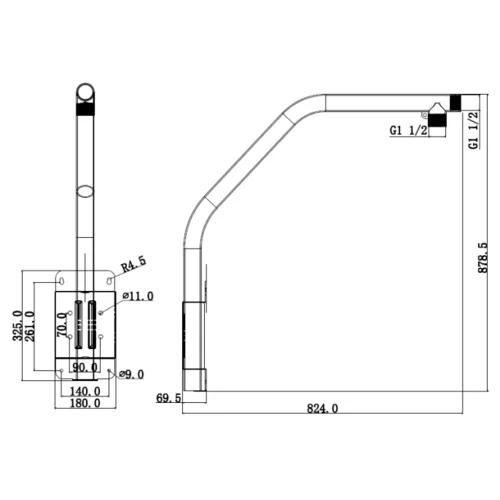 Крепление на парапет для камер Dahua серий SD60/6AE/6AL, SD59/50/40, SD6C, SD42, SD29, SD49