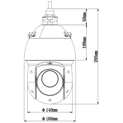 HDCVI камера Dahua DH-SD49225I-HC-S3 скоростная PTZ 2Мп с 25x зумом, Starlight, WDR 120дБ, 1080p, ИК-подсветка до 100м, IP66, DC12B