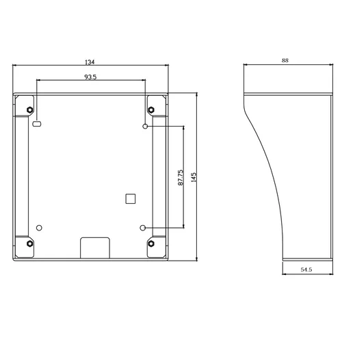 Защитный козырек для накладного монтажа Dahua DH-VTOB108 для DHI-VTO2000A