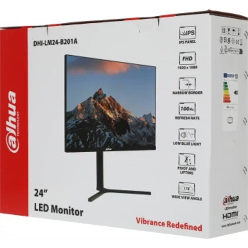 Монитор Dahua 23.8" DHI-LM24-B201A черный IPS LED 5ms 16:9 HDMI матовая HAS Piv 1000:1 250cd 178гр/1