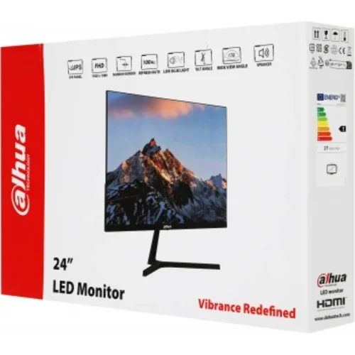 Монитор Dahua 23.8" DHI-LM24-B201S черный IPS LED 5ms 16:9 HDMI M/M матовая 1000:1 250cd 178гр/178гр