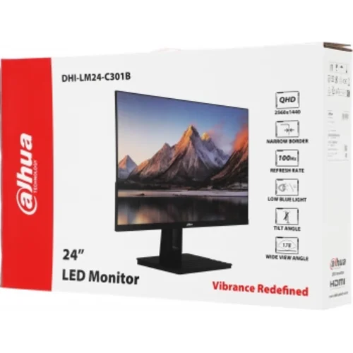 Монитор Dahua 23.8" DHI-LM24-C301B черный IPS LED 5ms 16:9 HDMI матовая 1200:1 300cd 178гр/178гр 256