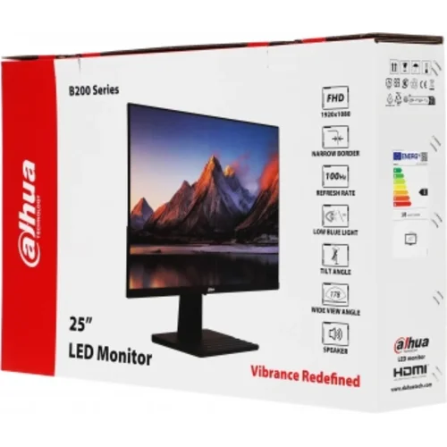 Монитор Dahua 24.5" DHI-LM25-B200BS черный VA LED 5ms 16:9 HDMI M/M матовая 3000:1 250cd 178гр/178гр