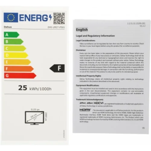 Монитор Dahua 27" DHI-LM27-P501 серебристый IPS LED 5ms 16:9 HDMI матовая 2000:1 400cd 178гр/178гр 5
