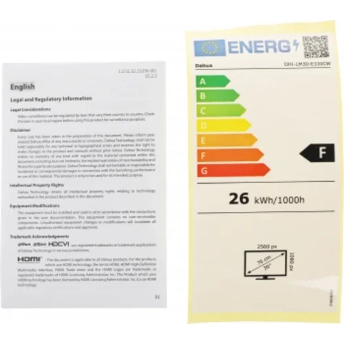 Монитор Dahua 30" DHI-LM30-E330CW белый VA LED 21:9 HDMI матовая HAS Piv 3000:1 250cd 178гр/178гр 25