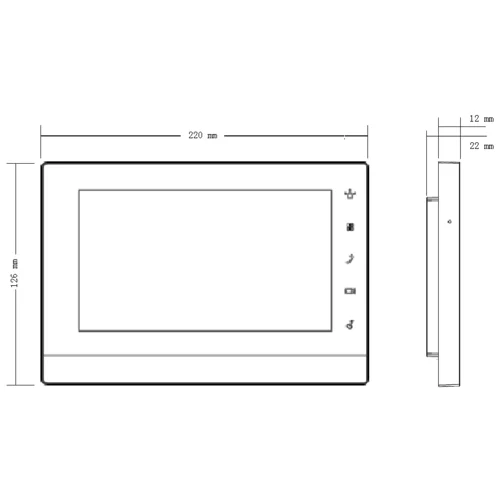 IP монитор для видеодомофона Dahua DHI-VTH1550CH 7 дюймов, 10/100mb, 6 тревожных входов, поддержка PoE, поддержка SD карт (уценка)