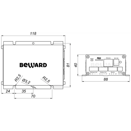 Преобразователь DK103M одно- и многоабонентных аналоговых домофонов в IP