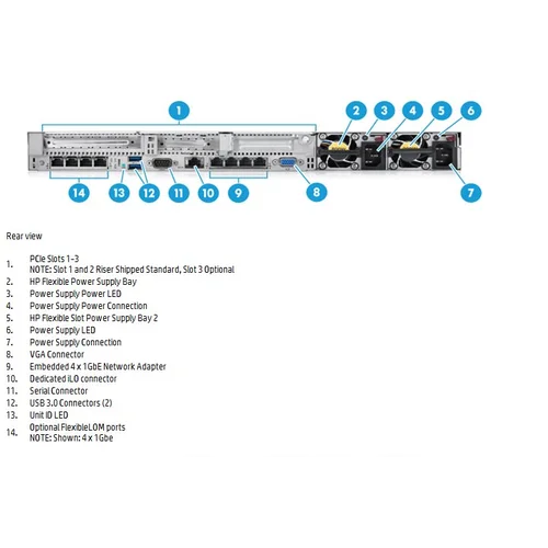 Шасси сервера HP Proliant DL360 Gen9, 4LFF, P440ar/2GB FBWC