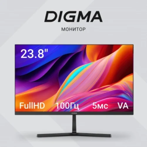 Монитор Digma 23.8" Progress 24P404F черный IPS LED 5ms 16:9 HDMI M/M матовая 250cd 178гр/178гр 1920