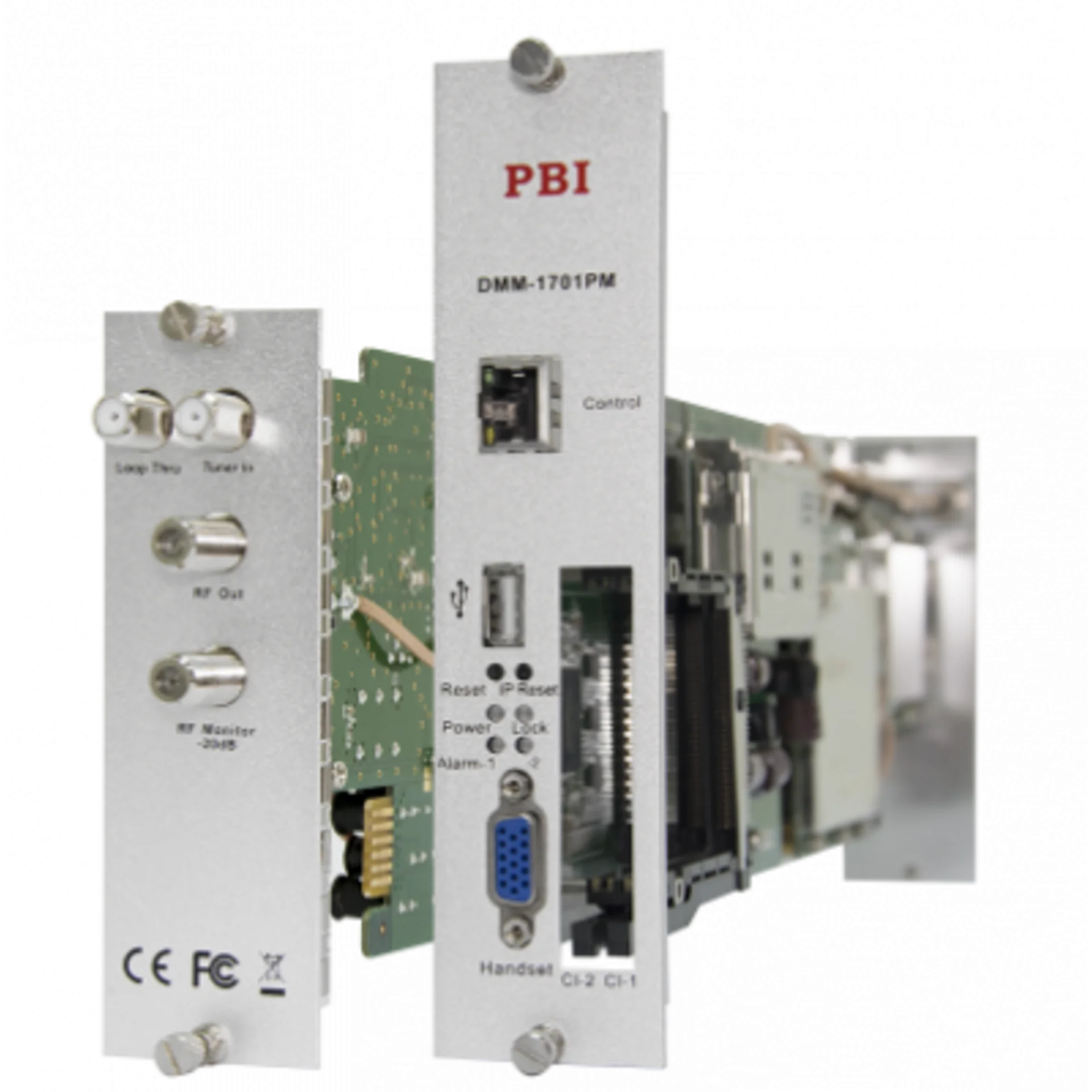 Модуль профессионального DVB-T2 приёмника и двойного аналогового модулятора PBI DMM-1701PM-04T2