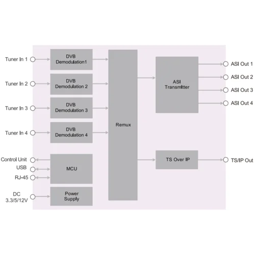 Модуль профессионального приёмника PBI DMM-2410D-T2 для цифровой ГС PBI DMM-1000
