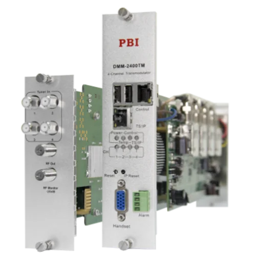 Модуль 4-тюнерного трансмодулятора QAM DMM-2410TM-30T2C (4 PLP DVB-T2 в 4 DVB-C) для цифровой ГС PBI DMM-1000