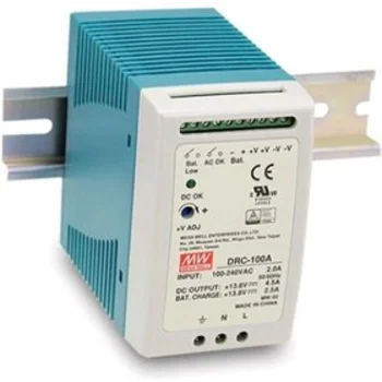 DRC-100A Блок питания c функцией ИБП на DIN-рейку Вых: 13,8В/4,5А; АКБ: 13,8В/2,5А; 100Вт, Mean Well