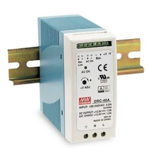 DRC-40A Блок питания c функцией ИБП на DIN-рейку Вых: 13,8В/2,9А; АКБ: 13,8В/1А; 40Вт, Mean Well