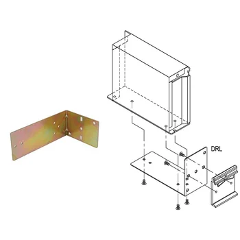 Угольник для монтажа источников питания в корпусе на DIN-рейку