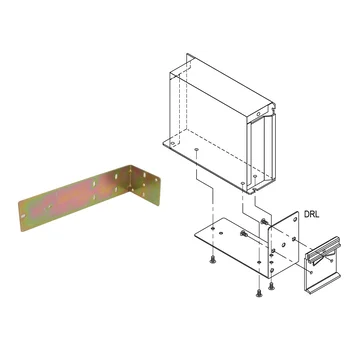 Угольник для монтажа источников питания в корпусе на DIN-рейку