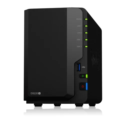 Сетевое хранилище Synology DiskStation DS220+, 2xHDD 3,5", 2х1000Base-T, без дисков