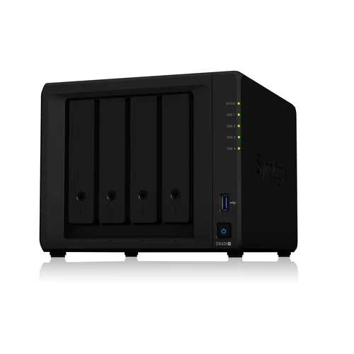 Сетевое хранилище Synology DiskStation DS420+, 4xHDD 3,5", 2х1000Base-T, без дисков